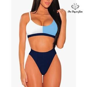 Pink Queen Push Up Pad High Cut High Waist Cheeky Bikini Swimsuit Size XL